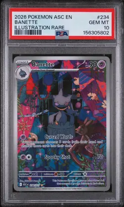 2026 POKEMON ASC EN-ASCENDED HEROES ILLUSTRATION RARE #234 BANETTE PSA 10 - Image 1