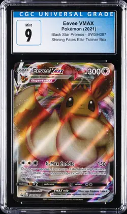 2021 POKEMON BLACK STAR PROMOS SHINING FATES ELITE TRAINER BOX EEVEE VMAX CGC 9 - Image 1