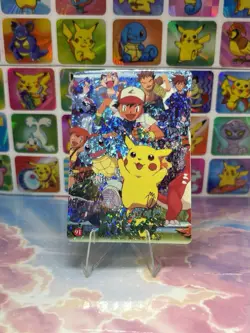 Pokemon Vintage Vending Machine Holo prism Nintendo 1998 Bandai Rare sticker - Image 1