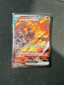 Pokemon Team Rocket's Moltres ex SIR Destined Rivals Stamped UPC Promo 229/182 - Image 1