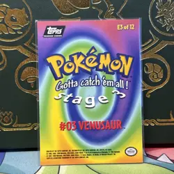 Topps Pokemon 1999 #E3 Venusaur NM - Image 4