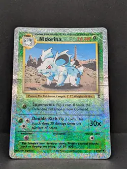 Nidorina 55/110 Legendary Collection Reverse Holo Rare Pokemon TCG fireworks HP - Image 3