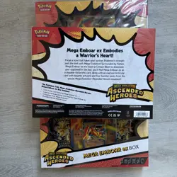 X3 Pokemon TCG: Mega Evolution Ascended Heroes - Mega Emboar ex Box - Same Day - Image 5