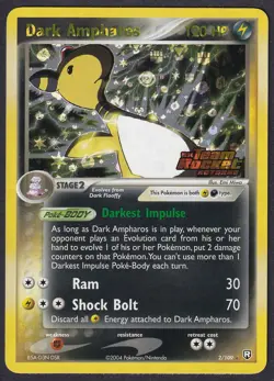 Pokemon Dark Ampharos 2/109 Reverse Holo EX Team Rocket Returns - Image 1