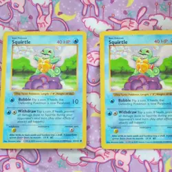 Wizards of the Coast Pokemon TCG Squirtle Shadowless 63/102 Lot 2 English 1999 - Image 1