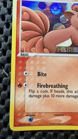 Pokemon Vulpix EX Emerald 72/106 Reverse Holo Common Basic 2005 - Image 4