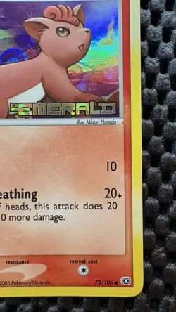 Pokemon Vulpix EX Emerald 72/106 Reverse Holo Common Basic 2005 - Image 5
