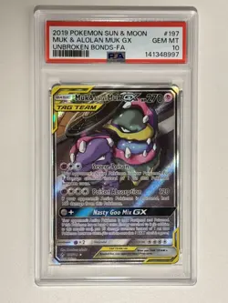 MUK & ALOLAN MUK GX 197/214 PSA 10 - UNBROKEN BONDS - POKEMON - Image 3