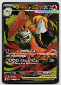 Mega Camerupt ex 156/132 Mega Evolution Pokemon NM - Image 1