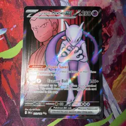 Team Rocket's Mewtwo ex 213/182 Pokemon Sv10: Destined Rivals NM - Image 1