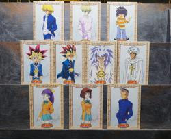 Yu-Gi-Oh Amada Character Profile Cards Set of 10 Vintage Anime Yugi Kaiba Joey - Image 1