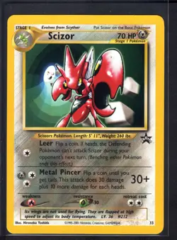 Scizor #33 Black Star Promo (Mint/NM) Pokemon Card WOTC 2001 - Image 1