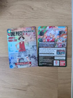 One Piece Monkey D. Luffy US College Basketball OPENED Promo Card RUTGERS - Image 1