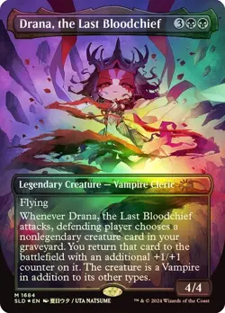 Rainbow Foil Drana, the Last Bloodchief (Borderless) [Secret Lair] MTG - Image 1