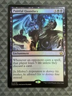 MTG Painful Quandary #0179 Foil Rare Foundations (FDN) - Image 2
