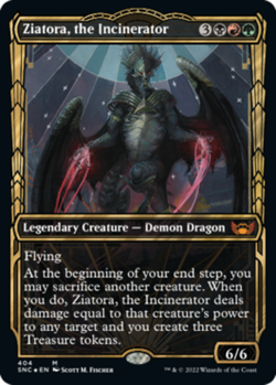 1 x Ziatora, the Incinerator - Gilded Foil - Streets of New Capenna - NM-Mint - - Image 1