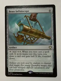 x1 Brass Infiniscope R MTG Commander: Secrets of Strixhaven M/NM, English - Image 1