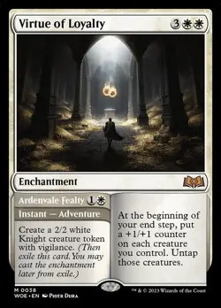 1 Virtue of Loyalty (38/475) Wilds of Eldraine LP MTG Magic the Gathering - Image 1