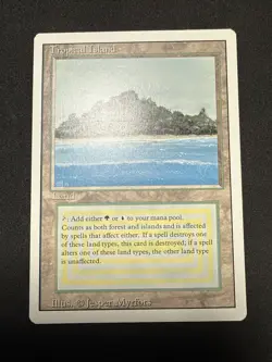 Magic the Gathering Tropical Island Land Revised Edition NM/LP - Image 1