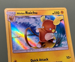 Alolan Raichu 30/30 Holo Sun & Moon Trainer Kit Lightly Played Pokemon Card - Image 2