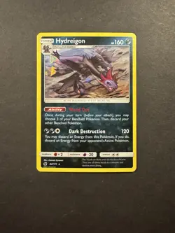 Hydreigon 62/111 Sm-Crimson Invasion Cracked Ice Holo Rare 2017 Pokemon TCG MP - Image 1