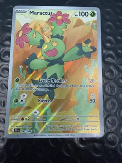 Pokemon TCG Maractus 093/086 – SV: Black Bolt – Holo – Near Mint - Image 1