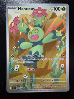 Pokemon Cards Maractus 093/086 Black Bolt Scarlet & Violet Illustration Rare - Image 1