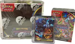 Pokemon Phantasmal Flames Booster Box and Bundle + Mega Charizard X ex 125/094 - Image 1