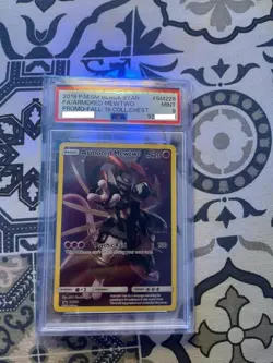 Pokemon Armored Mewtwo 2019 Fall Coll. Chest Full Art Promo SM228 PSA 9 - Image 2