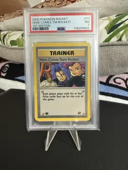 Pokemon Here Comes Team Rocket 1st Edition Rare #15 PSA 7 New Cert - Image 1