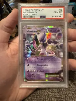 2016 Pokemon XY Evolutions #52 Mewtwo Ex PSA 10 GEM MINT - Image 1