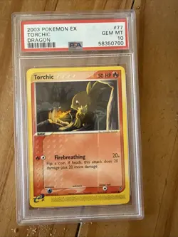 2003 Pokemon Ex Torchic Dragon Psa 10 - Image 3
