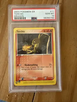 2003 Pokemon Ex Torchic Dragon Psa 10 - Image 4