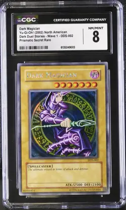 Yu-Gi-Oh! Dark Magician DDS-002 2002 Prismatic Secret Rare - CGC 8 NM/Mint - Image 1