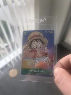 One Piece Monkey D. Luffy Promo P-037 1st anniversary stamped holo Near Mint - Image 1