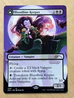 MTG Bloodline Keeper Lord of Lineage Borderless Thick Card Secret Lair Drop NM - Image 1