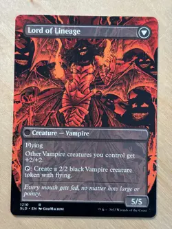 MTG Bloodline Keeper Lord of Lineage Borderless Thick Card Secret Lair Drop NM - Image 2