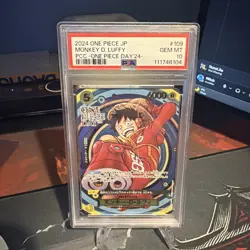 2024 Monkey D. Luffy OP07-109 SR Promo One Piece Day 24 Japanese PSA 10 Gem Mint - Image 1