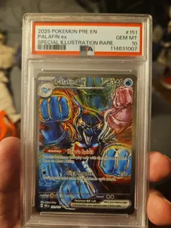 2025 POKEMON PRE EN-PRISMATIC EVOLUTIONS #151 PALAFIN EX PSA 10 - Image 1