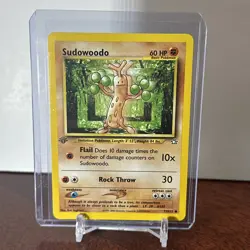 Pokemon TCG Sudowoodo Neo Genesis 1st Edition Common Card 77/111 *GREY STAMP* - Image 1
