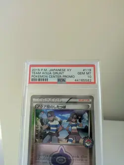PSA 10 GEM MT Team Aqua Grunt #119/XY-P Pokemon Center Promo 2015 Japanese POP28 - Image 2
