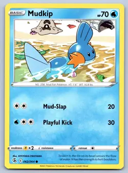 Mudkip 062/264 Fusion Strike Pokemon NM - Image 1