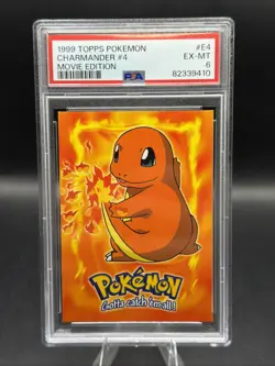 Topps Pokemon Edt E4 Charmander #4 PSA 6 - Image 1