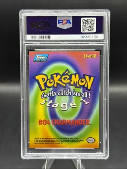 Topps Pokemon Edt E4 Charmander #4 PSA 6 - Image 2