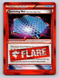 Jamming Net Team Flare Hyper Gear 98/119 Holo Rare Phantom Forces Pokemon NM - Image 1