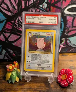 Pokemon WOTC 1999 🌺 Jungle Clefable Holo 1/64 ✨ PSA 8 NM - MINT 🌸 - Image 1