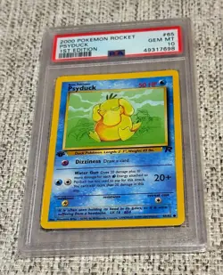 2000 Pokemon Rocket Psyduck 1st Edition PSA 10! - Image 1