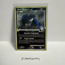 Pokemon TCG - Honchkrow [G] 77/127 - Reverse Holo Common - Platinum - LP - Image 1