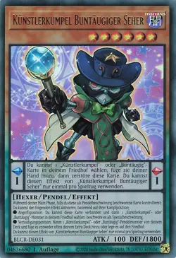 Yugioh BLCR-DE031 Kunstlerkumpel Buntaugiger Seher Ultra Rare 1st NM - Image 1