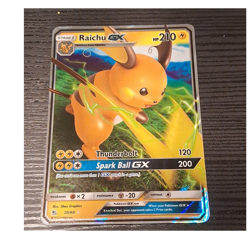 Raichu GX 20/68 Hidden Fates Ultra Rare Holo Pokemon TCG Card Stage 1 GX 210 HP - Image 1